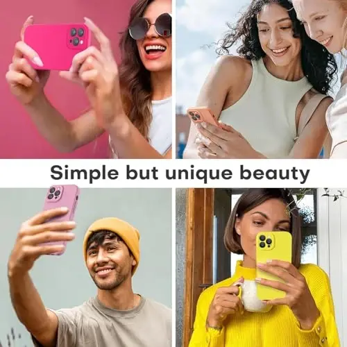 LOVE 3000 iPhone 14 Pro uchun mo'ljallangan g'ilof, Premium silikon [Yumshoq tirnalishga qarshi mikrofiber astar] Zarbalarga chidamli himoya telefon g'ilofi erkaklar ayollar qizlar uchun 6.1