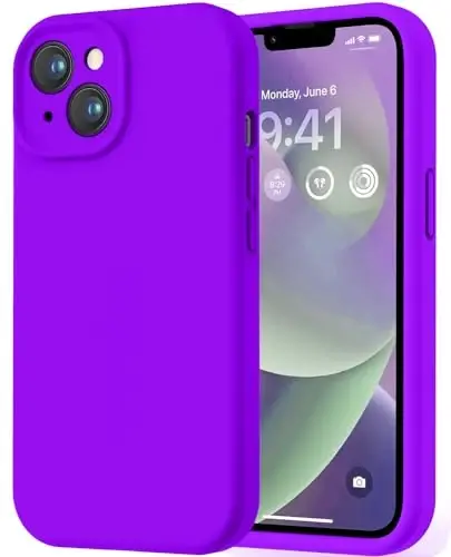 LOVE 3000 iPhone 14 uchun g'ilof, Premium silikon [Yumshoq tirnalishga qarshi mikrofiber astar] Zarbadan himoya qiluvchi telefon g'ilofi erkaklar ayollar qizlar uchun 6.1