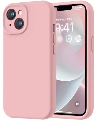 LOVE 3000 iPhone 14 uchun g'ilof, Premium silikon [Yumshoq tirnalishga qarshi mikrofiber astar] Zarbadan himoya qiluvchi telefon g'ilofi erkaklar ayollar qizlar uchun 6.1