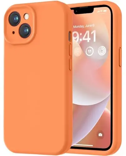 LOVE 3000 iPhone 14 uchun g'ilof, Premium silikon [Yumshoq tirnalishga qarshi mikrofiber astar] Zarbadan himoya qiluvchi telefon g'ilofi erkaklar ayollar qizlar uchun 6.1