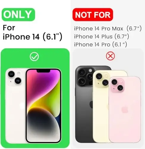 LOVE 3000 iPhone 14 uchun moʻljallangan gʻilof, Premium silikon, [Yumshoq chizishga qarshi mikrofiber astarli] Zarbadan himoya qiluvchi telefon gʻilofi erkaklar ayollar qizlar uchun 6.1