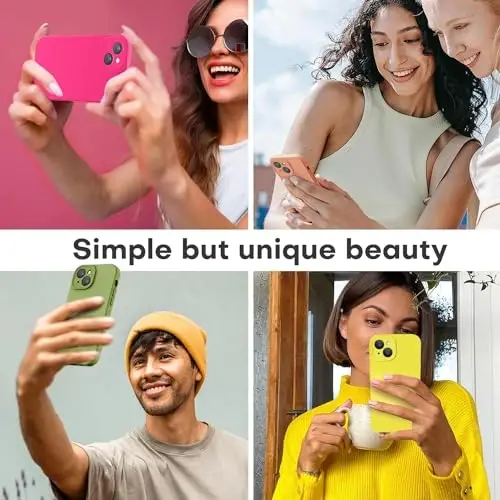 LOVE 3000 iPhone 14 uchun mo'ljallangan g'ilof, Premium silikon, [Yumshoq chizishga qarshi mikrofiber astarli] zarbga chidamli himoya telefon g'ilofi erkaklar ayollar qizlar uchun 6.1