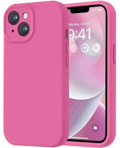LOVE 3000 iPhone 14 uchun mo'ljallangan g'ilof, Premium silikon, [Yumshoq tirnalishga qarshi mikrofiber astar] Zarba o'tkazmaydigan himoya telefon g'ilofi erkaklar ayollar qizlar uchun 6.1