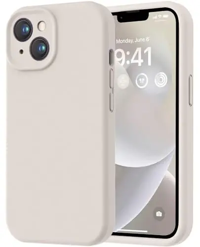 LOVE 3000 iPhone 14 uchun mo'ljallangan g'ilof, Premium silikon [Yumshoq tirnalishga qarshi mikrofiber astar] Zarba o'tkazmaydigan himoya telefon g'ilofi erkaklar ayollar qizlar uchun 6,1
