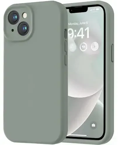 LOVE 3000 iPhone 14 uchun mo'ljallangan g'ilof, Premium silikon, [Yumshoq tirnalishga qarshi mikrofiber astar] Zarbalarga chidamli himoya telefon g'ilofi erkaklar ayollar qizlar uchun 6.1