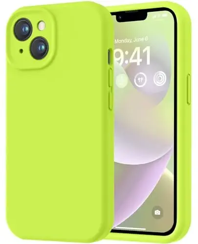 LOVE 3000 iPhone 14 uchun mo'ljallangan g'ilof, Premium silikon, [Yumshoq tirnalishga qarshi mikrofiber astar] Zarbalarga chidamli himoya telefon g'ilofi erkaklar ayollar qizlar uchun 6.1