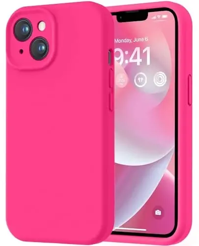 LOVE 3000 iPhone 14 uchun mo'ljallangan g'ilof, Premium silikon [Yumshoq tirnalishga qarshi mikrofiber astar] Zarbalarga chidamli himoya telefon g'ilofi erkaklar ayollar qizlar uchun 6,1