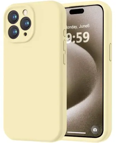 LOVE 3000 iPhone 15 Pro Max uchun mo'ljallangan g'ilof, Premium silikon [Yumshoq chizishga qarshi mikrofiber astar] Zarbadan himoya qiluvchi telefon g'ilofi erkaklar ayollar qizlar uchun 6,7