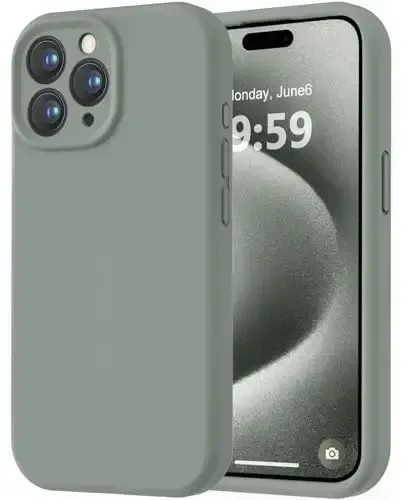 LOVE 3000 iPhone 15 Pro Max uchun mo'ljallangan g'ilof, Premium silikon [Yumshoq tirnalishga qarshi mikrofiber astar] Zarba o'tkazmaydigan himoya telefon g'ilofi erkaklar ayollar qizlar 6.7