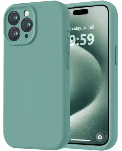 LOVE 3000 iPhone 15 Pro Max uchun mo'ljallangan g'ilof, Premium silikon [Yumshoq tirnalishga qarshi mikrofiber astar] Zarba o'tkazmaydigan himoya telefon g'ilofi erkaklar ayollar qizlar 6.7