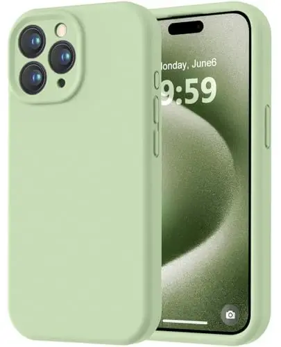 LOVE 3000 iPhone 15 Pro Max uchun mo'ljallangan g'ilof, premium silikon [Yumshoq tirnalishga qarshi mikrofiber astar] Zarba o'tkazmaydigan himoya telefon g'ilofi erkaklar ayollar qizlar uchun 6.7