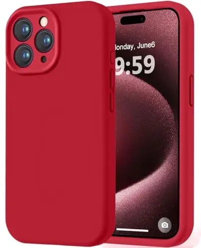 LOVE 3000 iPhone 15 Pro Max uchun mo'ljallangan g'ilof, Premium silikon [Yumshoq tirnalishga qarshi mikrofiber astar] Zarba o'tkazmaydigan himoya telefon g'ilofi erkaklar ayollar qizlar uchun 6,7