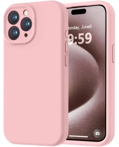 LOVE 3000 iPhone 15 Pro Max uchun mo'ljallangan g'ilof, Premium silikon, [Yumshoq tirnalishga qarshi mikrofiber astar] Zarbadan himoya qiluvchi telefon g'ilofi erkaklar, ayollar, qizlar uchun 6,7