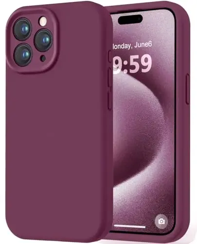 LOVE 3000 iPhone 15 Pro Max uchun mo'ljallangan g'ilof, Premium silikon, [Yumshoq tirnalishga qarshi mikrofiber astar] Zarbadan himoya qiluvchi telefon g'ilofi erkaklar, ayollar, qizlar uchun 6,7
