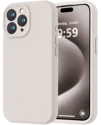 LOVE 3000 iPhone 15 Pro Max uchun mo'ljallangan g'ilof, Premium silikon, [Yumshoq tirnalishga qarshi mikrofiber astar] Zarbalarga chidamli himoya telefon g'ilofi erkaklar ayollar qizlar uchun 6,7