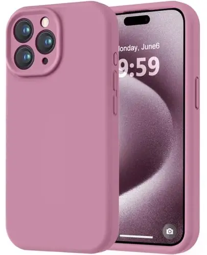 LOVE 3000 iPhone 15 Pro Max uchun mo'ljallangan g'ilof, [Yumshoq tirnalishga qarshi mikrofiber astar] bilan Premium silikon zarbaga chidamli himoya telefon g'ilofi erkaklar ayollar qizlar 6.7