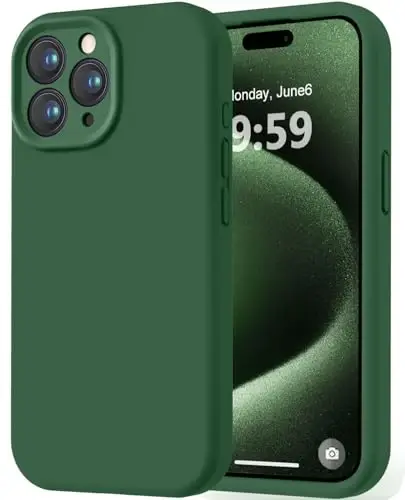 LOVE 3000 iPhone 15 Pro Max uchun mo'ljallangan g'ilof, [Yumshoq tirnalishga qarshi mikrofiber astarli] Premium silikon, erkaklar, ayollar va qizlar uchun zarbaga chidamli himoya telefon g'ilofi 6,7