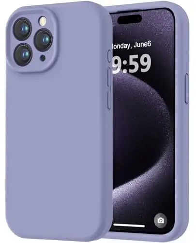 LOVE 3000 iPhone 15 Pro uchun mo'ljallangan g'ilof, Premium silikon [Yumshoq chizishga qarshi mikrofiber astar] Zarbadan himoya qiluvchi telefon g'ilofi erkaklar ayollar qizlar uchun 6.1