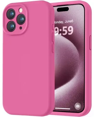 LOVE 3000 iPhone 15 Pro uchun moʻljallangan gʻilof, Premium silikon [Yumshoq chizishga qarshi mikrofiber astar] Zarbalarga chidamli himoya telefon gʻilofi erkaklar ayollar qizlar 6.1