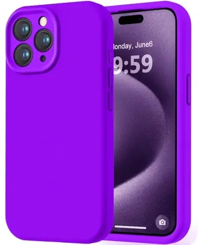 LOVE 3000 iPhone 15 Pro uchun mo'ljallangan g'ilof, Premium silikon [Yumshoq tirnalishga qarshi mikrofiber astar] Zarba o'tkazmaydigan himoya telefon g'ilofi erkaklar ayollar qizlar uchun 6.1