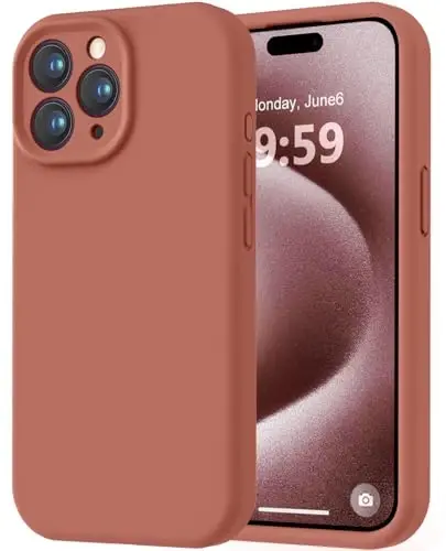 LOVE 3000 iPhone 15 Pro uchun mo'ljallangan g'ilof, Premium silikon, [Yumshoq tirnalishga qarshi mikrofiber astar] Zarbadan himoya qiluvchi telefon g'ilofi erkaklar ayollar qizlar uchun 6.1