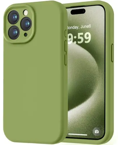 LOVE 3000 iPhone 15 Pro uchun mo'ljallangan g'ilof, Premium silikon [Yumshoq tirnalishga qarshi mikrofiber astar] Zarbadan himoya qiluvchi telefon g'ilofi erkaklar ayollar qizlar uchun 6,1