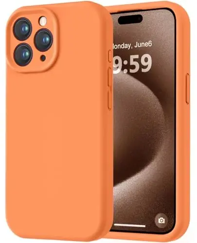 LOVE 3000 iPhone 15 Pro uchun mo'ljallangan g'ilof, Premium silikon [Yumshoq tirnalishga qarshi mikrofiber astar] Zarbadan himoya qiluvchi telefon g'ilofi erkaklar ayollar qizlar uchun 6.1