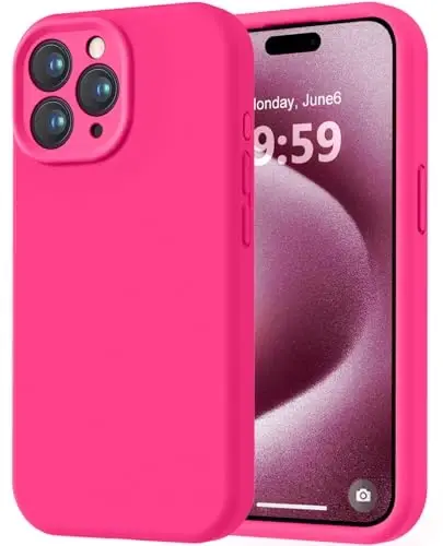 LOVE 3000 iPhone 15 Pro uchun mo'ljallangan g'ilof, Premium silikon [Yumshoq tirnalishga qarshi mikrofiber astar] Zarbalarga chidamli himoya telefon g'ilofi erkaklar ayollar qizlar uchun 6.1