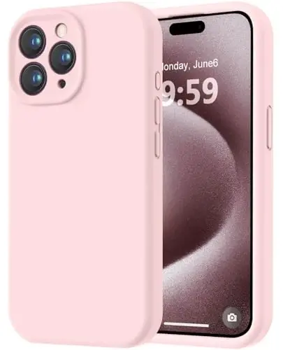 LOVE 3000 iPhone 15 Pro uchun mo'ljallangan g'ilof, [Yumshoq tirnalishga qarshi mikrofiber astar] bilan Premium silikon, erkaklar ayollar qizlar uchun zarbga chidamli himoya telefon g'ilofi 6.1