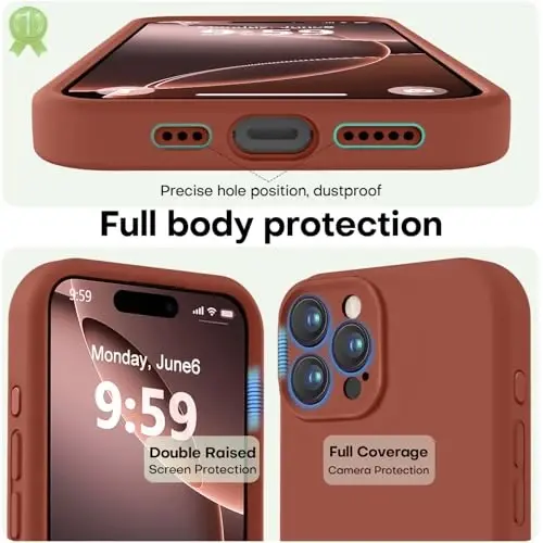 LOVE 3000 iPhone 16 Pro Max G‘ilofi uchun mo‘ljallangan, Erkaklar, Ayollar va Qizlar uchun zarbaga qarshi himoya telefon g‘ilofi 6.9