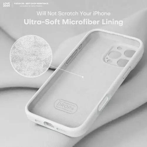 LOVE 3000 iPhone 16 Pro Max G‘ilofi uchun mo‘ljallangan, [Yumshoq tirnalishga qarshi mikrofiber astarli] Erkaklar, ayollar va qizlar uchun zarbaga chidamli himoya telefon g‘ilofi 6.9