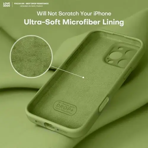 LOVE 3000 iPhone 16 Pro Max G‘ilofi uchun mo‘ljallangan, [Yumshoq tirnalishga qarshi mikrofola astarli] Erkaklar, ayollar, qizlar uchun zarbaga chidamli himoya telefon g‘ilofi 6.9