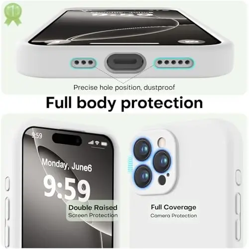 LOVE 3000 iPhone 16 Pro Max Kılıf için Tasarlandı, [Yumuşak Çizilmez Mikrofiber Astar] ile Premium Silikon, Erkekler, Kadınlar ve Kızlar için Darbeye Dayanıklı Koruyucu Telefon Kılıfı 6.9