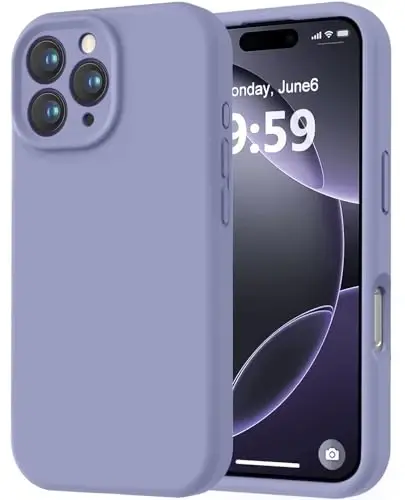 LOVE 3000 iPhone 16 Pro Max uchun g'ilof, Premium silikon, [Yumshoq chizishga qarshi mikrofiber astar] Zarbadan himoya qiluvchi telefon g'ilofi erkaklar ayollar qizlar uchun 6,9