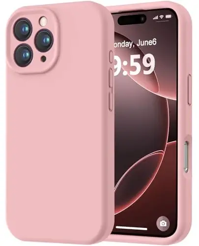 LOVE 3000 iPhone 16 Pro Max uchun mo'ljallangan g'ilof, Premium silikon [Yumshoq tirnalishga qarshi mikrofiber astar] Zarbadan himoya qiluvchi telefon g'ilofi erkaklar ayollar qizlar uchun 6,9