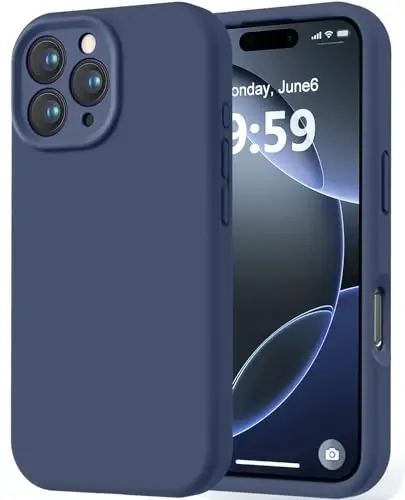 LOVE 3000 iPhone 16 Pro Max uchun mo'ljallangan g'ilof, Premium silikon [Yumshoq tirnalishga qarshi mikrofiber astar] Zarbadan himoya qiluvchi telefon g'ilofi erkaklar ayollar qizlar uchun 6,9