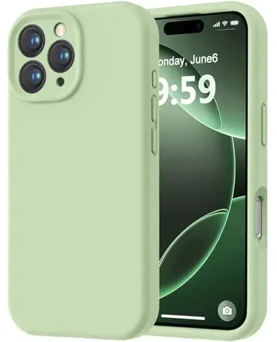 LOVE 3000 iPhone 16 Pro Max uchun mo'ljallangan g'ilof, [Yumshoq tirnalishga qarshi mikrofiber astar] bilan Premium silikon, Erkaklar ayollar qizlar uchun zarbga chidamli himoya telefon g'ilofi 6,9