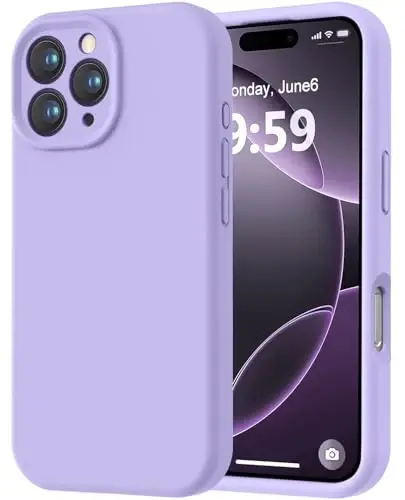 LOVE 3000 iPhone 16 Pro Max uchun mo'ljallangan g'ilof, [Yumshoq tirnalishga qarshi mikrofiber astarli] Premium silikon zarbga chidamli himoya telefon g'ilofi erkaklar ayollar qizlar uchun 6,9