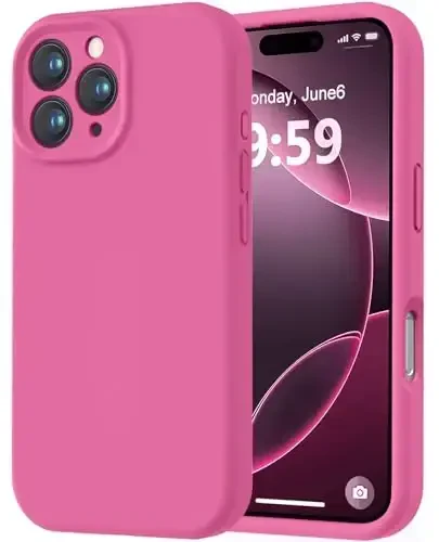 LOVE 3000 iPhone 16 Pro uchun mo'ljallangan g'ilof, Premium silikon [Yumshoq chizishga qarshi mikrofiber astar] Zarba o'tkazmaydigan himoya telefon g'ilofi erkaklar ayollar qizlar uchun 6.3