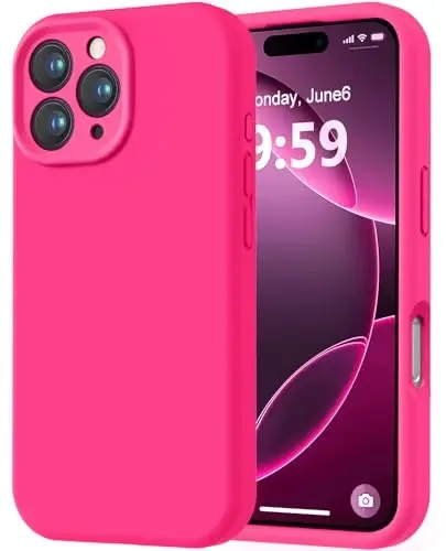 LOVE 3000 iPhone 16 Pro uchun mo'ljallangan g'ilof, Premium silikon [Yumshoq chizishga qarshi mikrofiber astar] Zarba o'tkazmaydigan himoya telefon g'ilofi erkaklar ayollar qizlar uchun 6,3