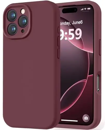 LOVE 3000 iPhone 16 Pro uchun mo'ljallangan g'ilof, Premium silikon [Yumshoq tirnalishga qarshi mikrofiber astar] Zarba o'tkazmaydigan himoya telefon g'ilofi erkaklar ayollar qizlar uchun 6,3