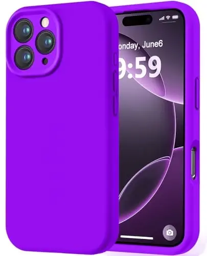 LOVE 3000 iPhone 16 Pro uchun mo'ljallangan g'ilof, Premium silikon [Yumshoq tirnalishga qarshi mikrofiber astar] Zarbadan himoya qiluvchi telefon g'ilofi erkaklar, ayollar, qizlar uchun 6,3