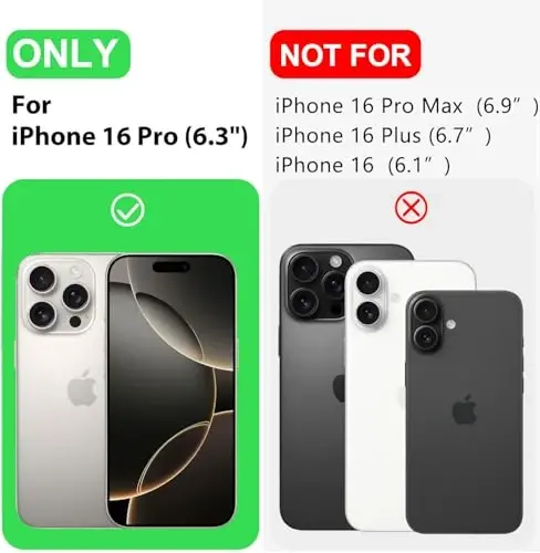 LOVE 3000 iPhone 16 Pro uchun mo'ljallangan g'ilof, Premium silikon [Yumshoq tirnalishga qarshi mikrofiber astar] Zarbadan himoya qiluvchi telefon g'ilofi erkaklar ayollar qizlar uchun 6,3