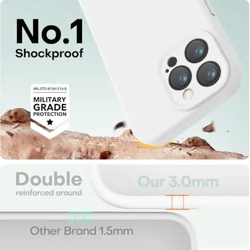 LOVE 3000 iPhone 16 Pro uchun mo'ljallangan g'ilof, Premium silikon [Yumshoq tirnalishga qarshi mikrofiber astar] Zarbadan himoya qiluvchi telefon g'ilofi erkaklar ayollar qizlar uchun 6,3