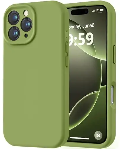 LOVE 3000 iPhone 16 Pro uchun mo'ljallangan g'ilof, Premium silikon [Yumshoq tirnalishga qarshi mikrofiber astar] Zarbadan himoya qiluvchi telefon g'ilofi erkaklar ayollar qizlar uchun 6,3