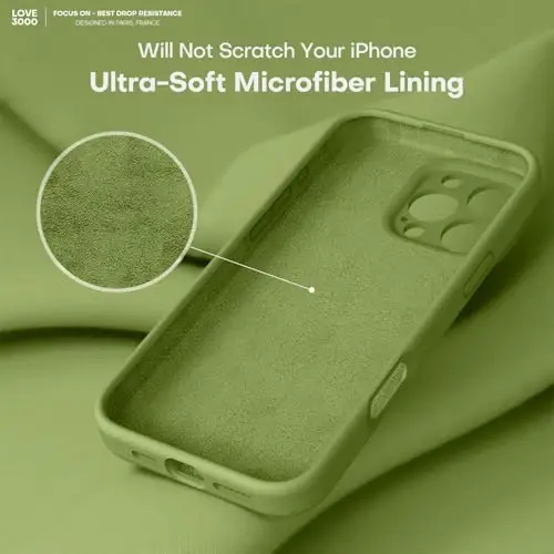 LOVE 3000 iPhone 16 Pro uchun mo'ljallangan g'ilof, Premium silikon [Yumshoq tirnalishga qarshi mikrofiber astar] Zarbadan himoya qiluvchi telefon g'ilofi erkaklar ayollar qizlar uchun 6,3