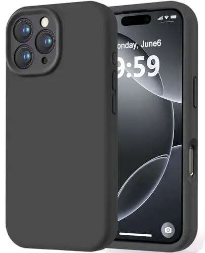 LOVE 3000 iPhone 16 Pro uchun mo'ljallangan g'ilof, yuqori sifatli silikon [Yumshoq tirnalishga qarshi mikrofiber astar] Zarbadan himoya qiluvchi telefon g'ilofi erkaklar ayollar qizlar uchun 6,3