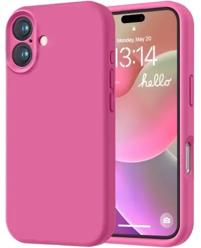 LOVE 3000 iPhone 16 uchun g'ilof, Premium silikon [[Yumshoq tirnalishga qarshi mikrofiber astar]] Zarba o'tkazmaydigan himoya g'ilofi erkaklar ayollar qizlar uchun 6.1