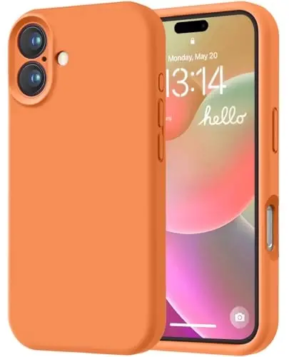 LOVE 3000 iPhone 16 uchun g'ilof, Premium silikon, [Yumshoq tirnalishga qarshi mikrofiber astar] Zarba o'tkazmaydigan himoya g'ilofi erkaklar ayollar qizlar uchun 6.1