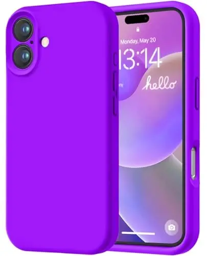 LOVE 3000 iPhone 16 uchun g'ilof, Premium silikon, [Yumshoq tirnalishga qarshi mikrofiber astar] Zarbadan himoya qiluvchi telefon g'ilofi erkaklar ayollar qizlar uchun 6.1